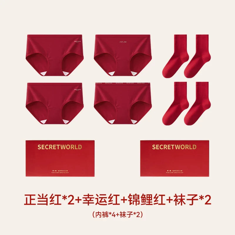 SecretWorld Cotton Crotch Underwear Sock Set