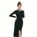 Imone Pumped Lapel Temperament Dress