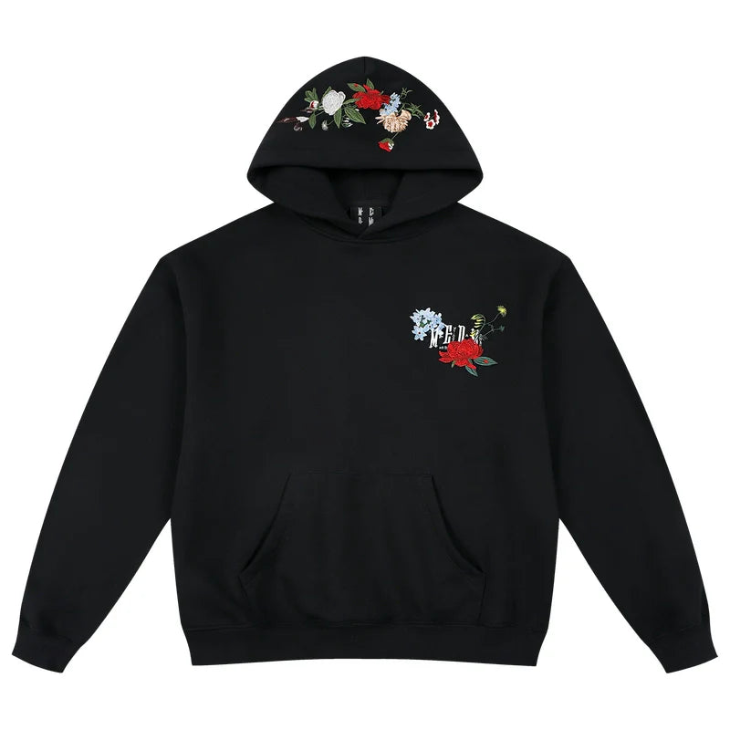 MEDM Floral Embroidered Casual Hooded Sweater