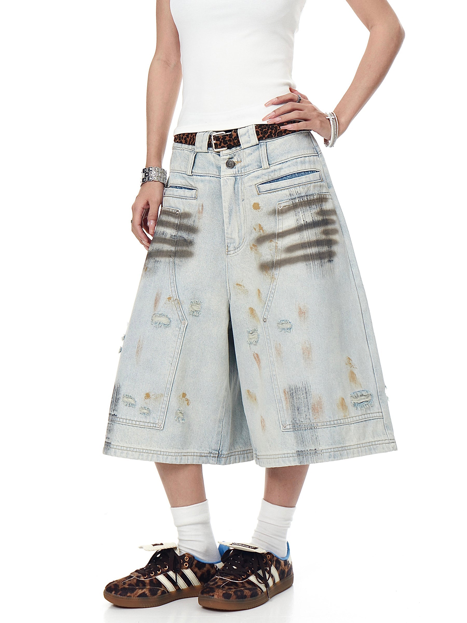 MADWITCH denim shorts
