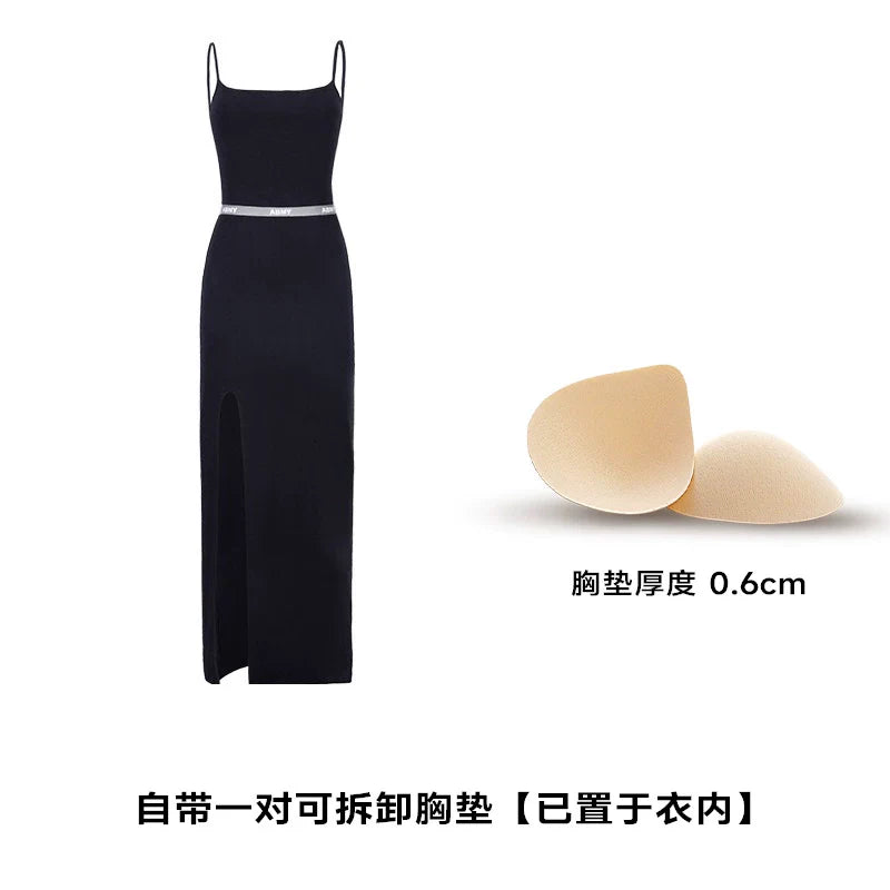 ABMY Slit Suspender Dress