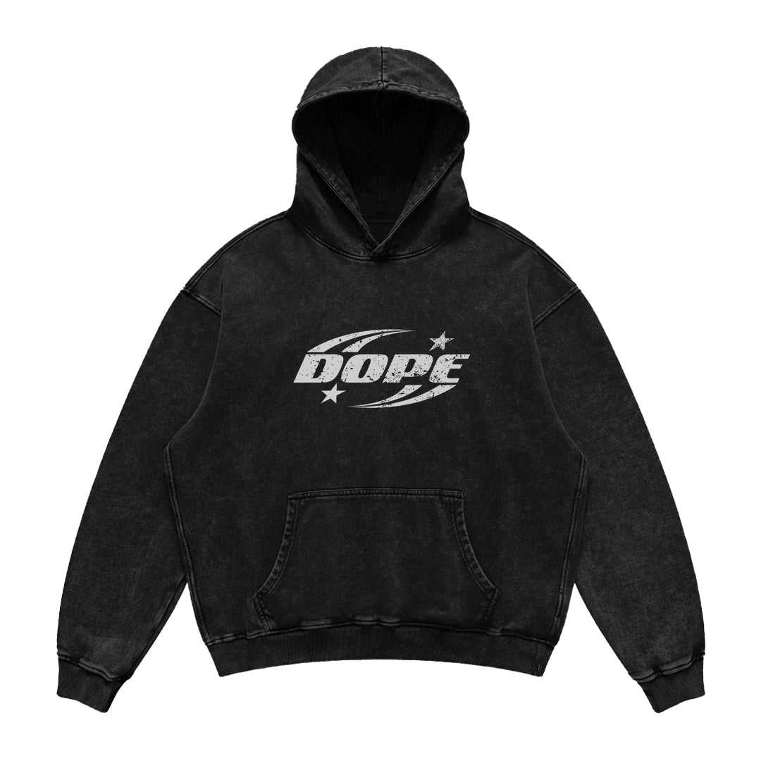 BOMBA STUDIO Retro Sports Oversize Hooded Sweatshirt