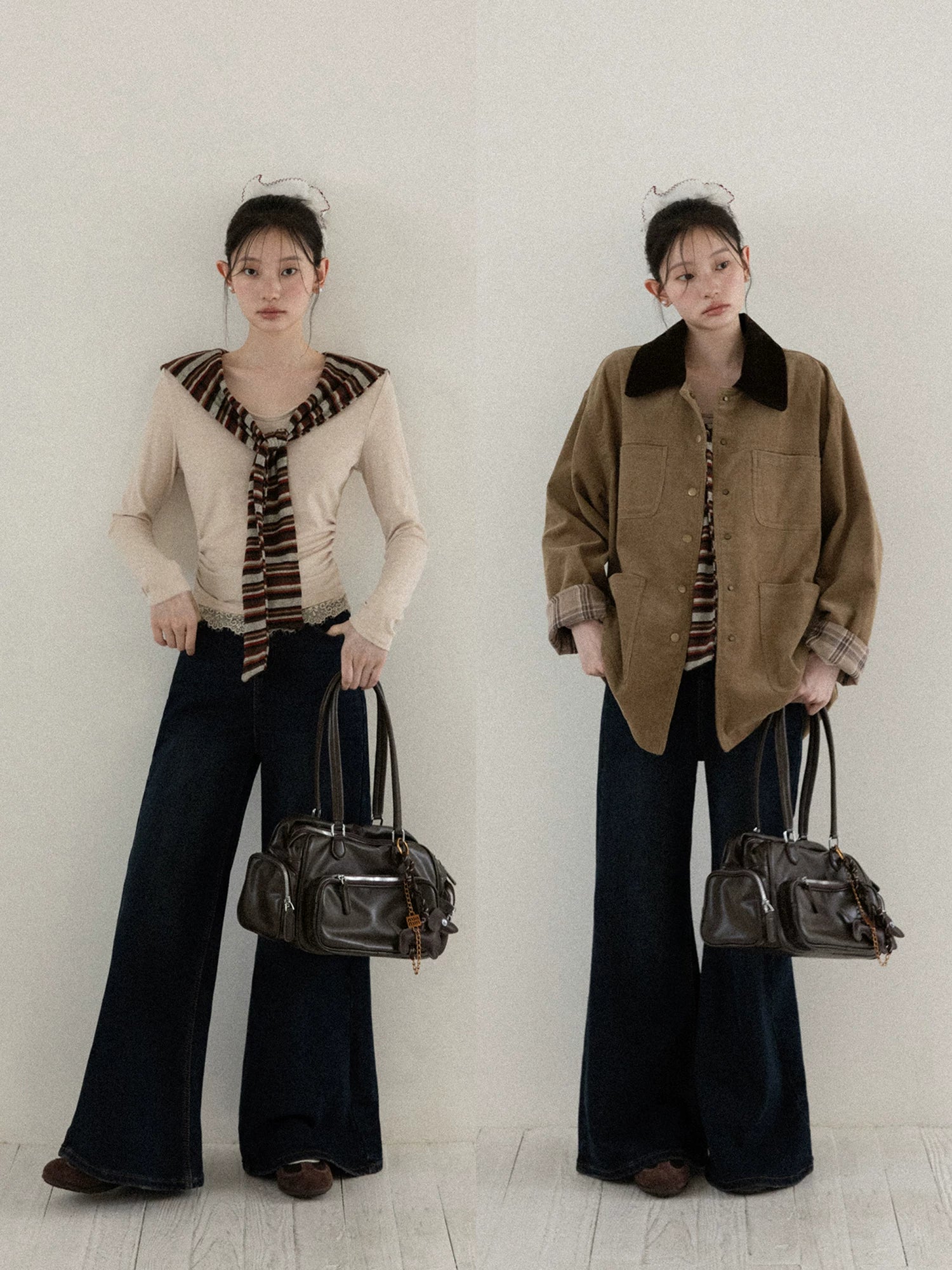 cantonstory American Retro Bootleg Jeans