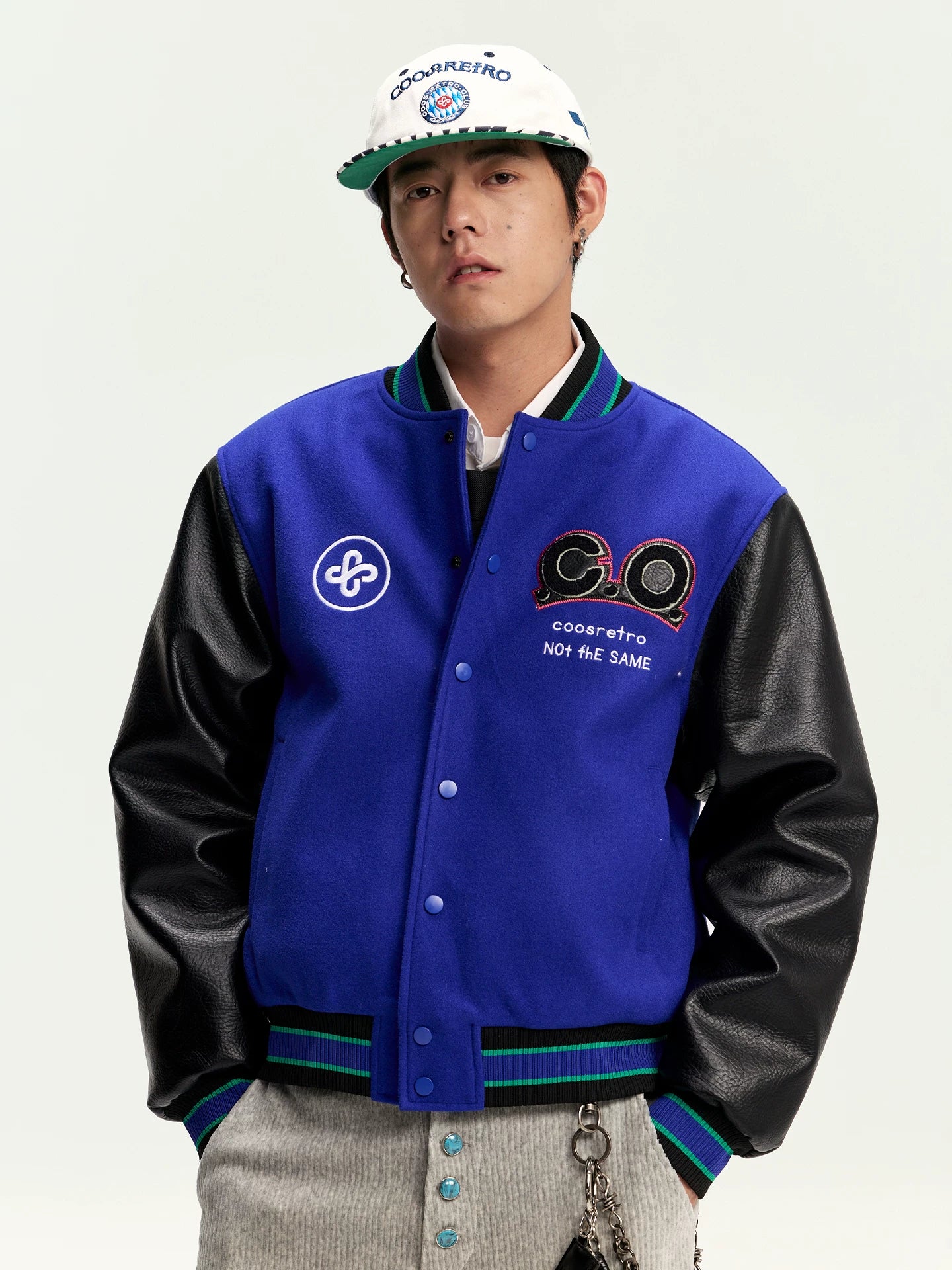 CoosRetro Autumn Winter Embroidered Baseball Jacket