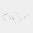 PLCOIN Oval Gold Titanium Glasses Anti-Blue Light Myopia