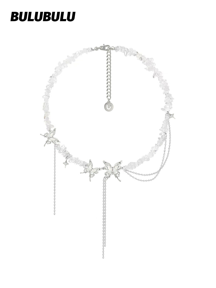 BULUBULU Words of Transformation Butterfly Tassel Necklace