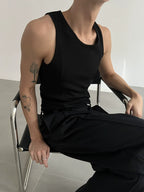 COLN Vertical Striped Sleeveless Vest