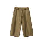 BUTTBILL 25SS Urban Safari Vintage Commuter Japanese Leaven Wash Logging Tooling Capris Shorts
