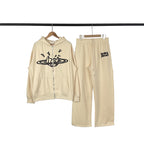 Broken Planet velvet hoodie & pants set