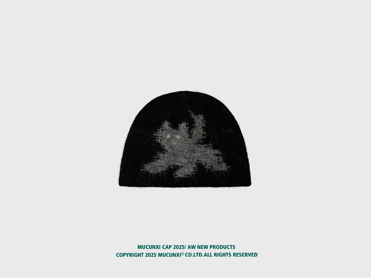 MUCUNXI Jacquard Kitten Knit Beanie