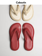 Cebostin Stomping Shit Feeling Vacation Wind Pinch Foot Beach Shoes