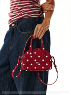 CryingCenter Polka Dot Boston Shoulder Crossbody Bag