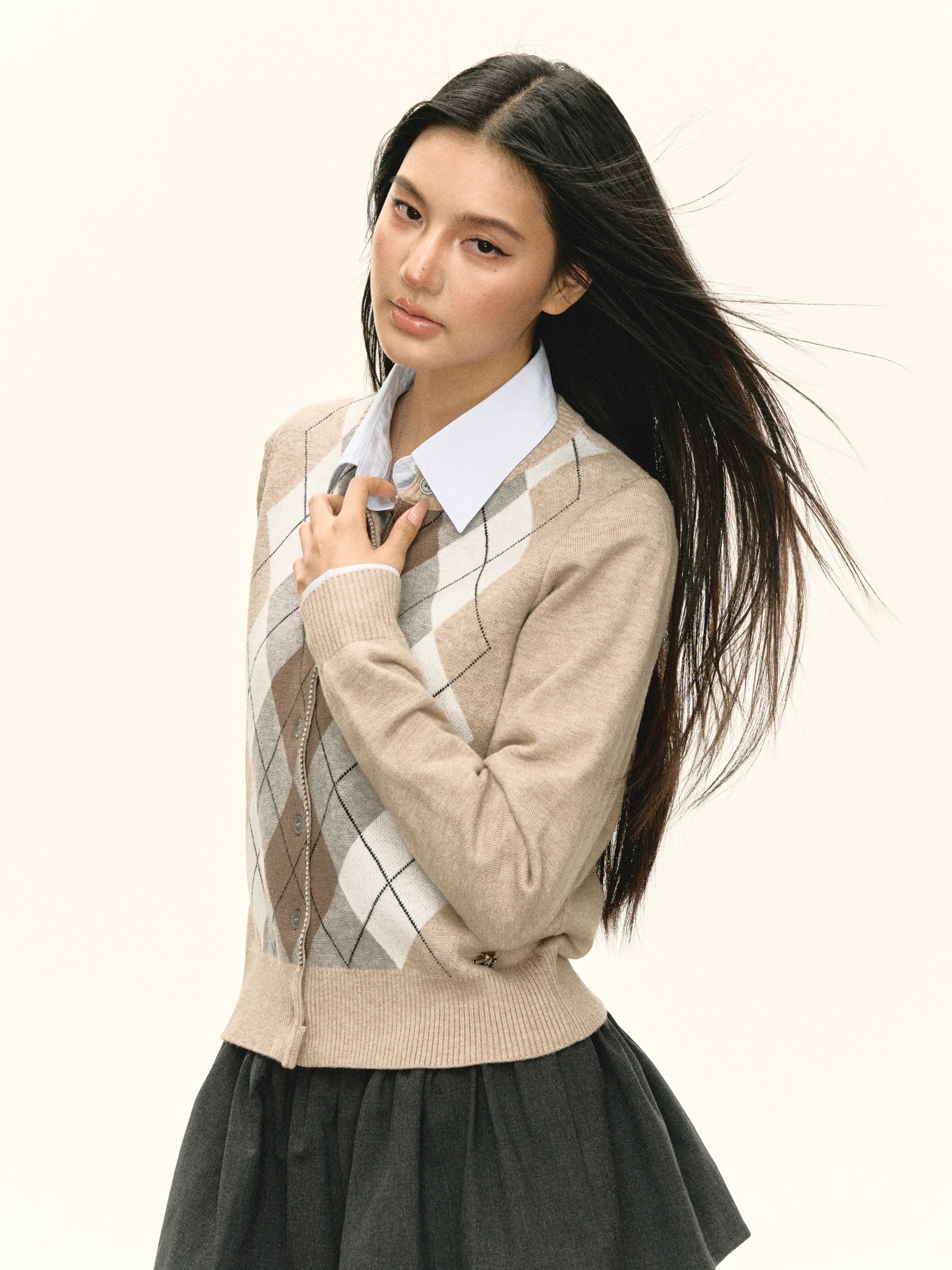 Ariseism Vintage Rhombus Casual Sweater