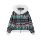 DONSMOKE Front Shoulder Fur Collar Thermal Casual Jacket