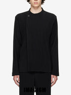 IMAGISM Japanese Non Miyake Pleated Collarless Suit Jacket JD166