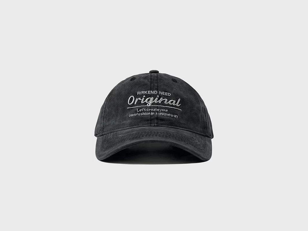 SONDER SHOP Washed Old Letter Baseball Cap