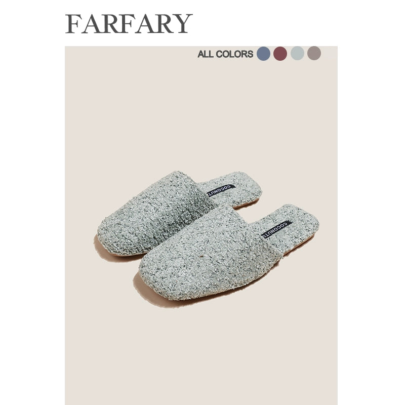 Farfary Retro Velvet Half Slippers