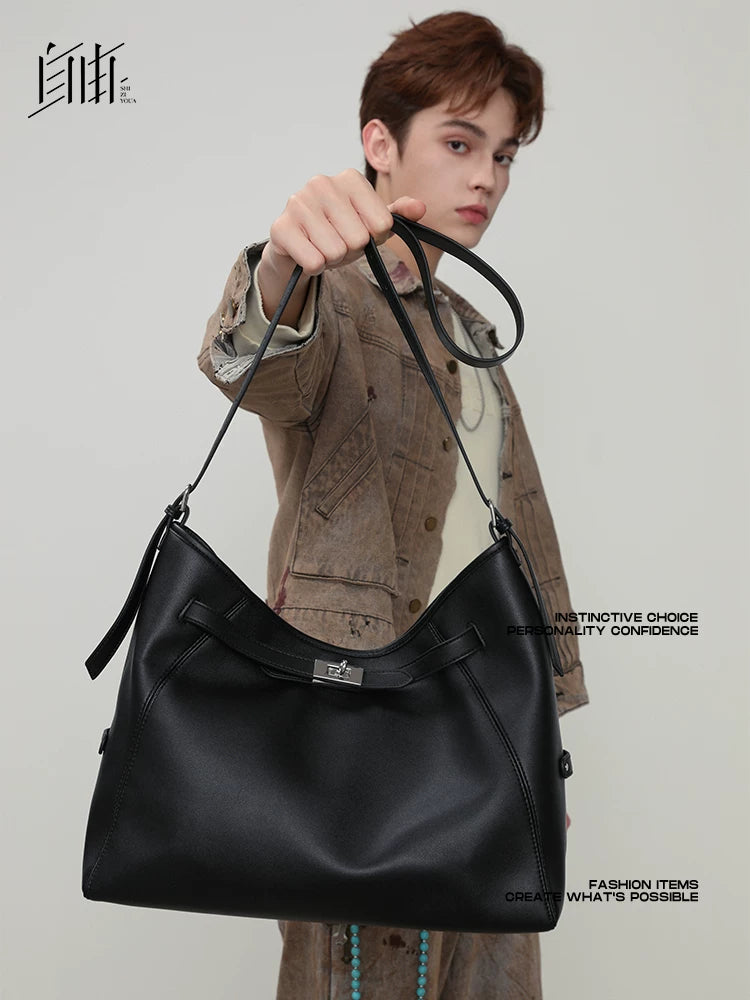 SFREEYA Soft Leather Shoulder Tote Bag