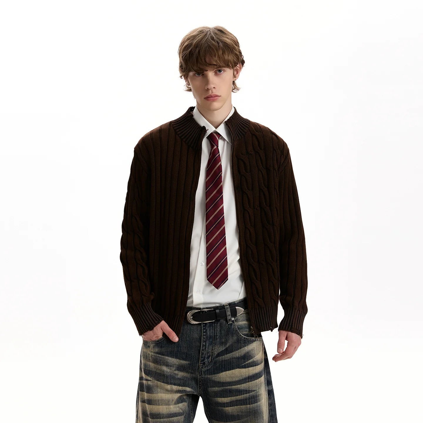 A PUEE Vintage Twist Knitted Sweater