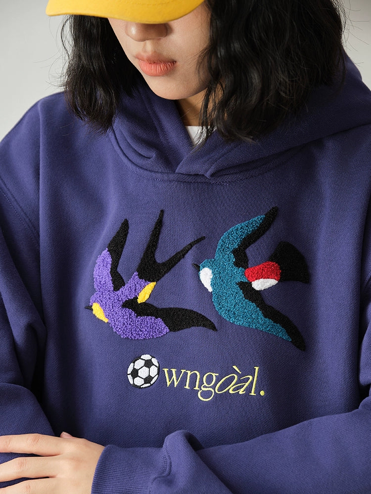 Battles Oolong Ball Double Bird Towel Embroidered Hoodie