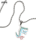 Dinosaur Cartoon Couple Necklace