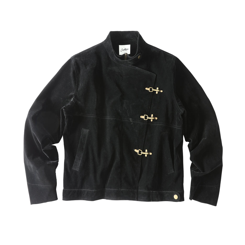 CoosRetro Autumn Faux Suede Airplane Button Jacket