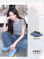 INTAO Xu Yiyang Blue Design Birkenstock Slippers