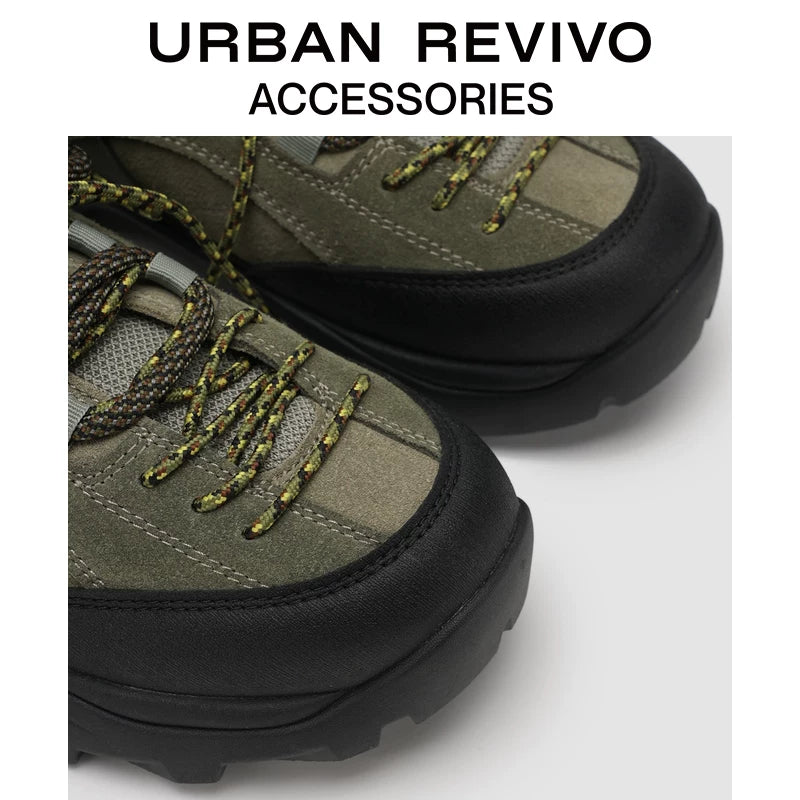 Urban Revivo Men's Outdoor Splicing Sneakers