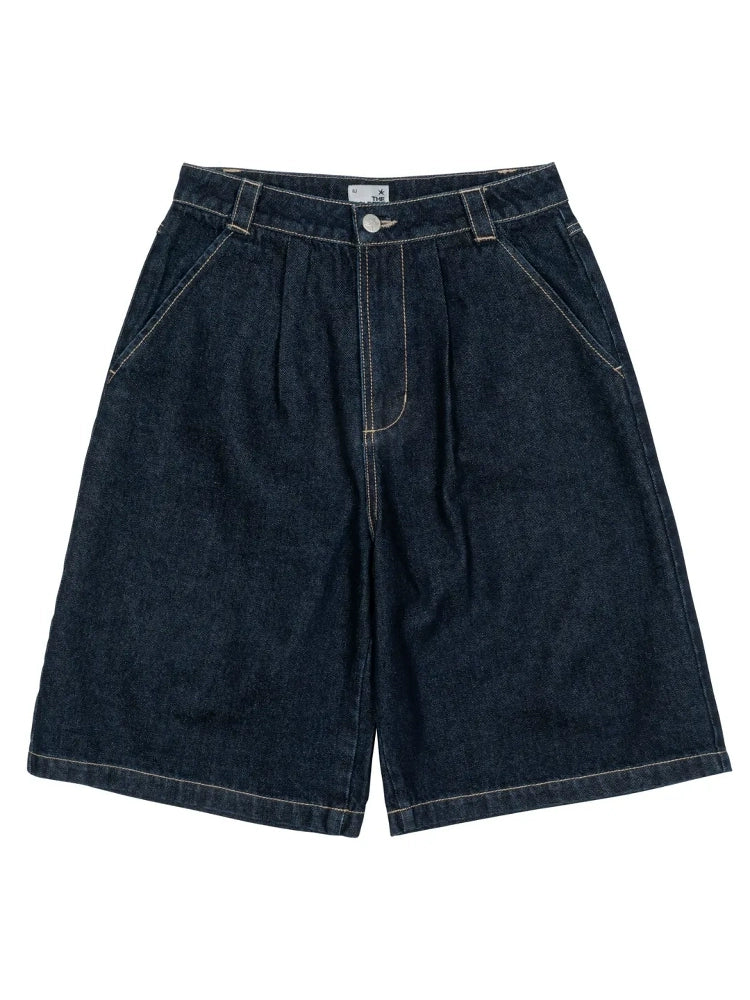 I4P STUDIO THE COLDEST MOMENT Starfish Embroidered Denim Shorts