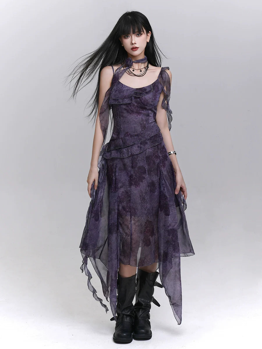 LADYGHOST Temperament Suspender Dress