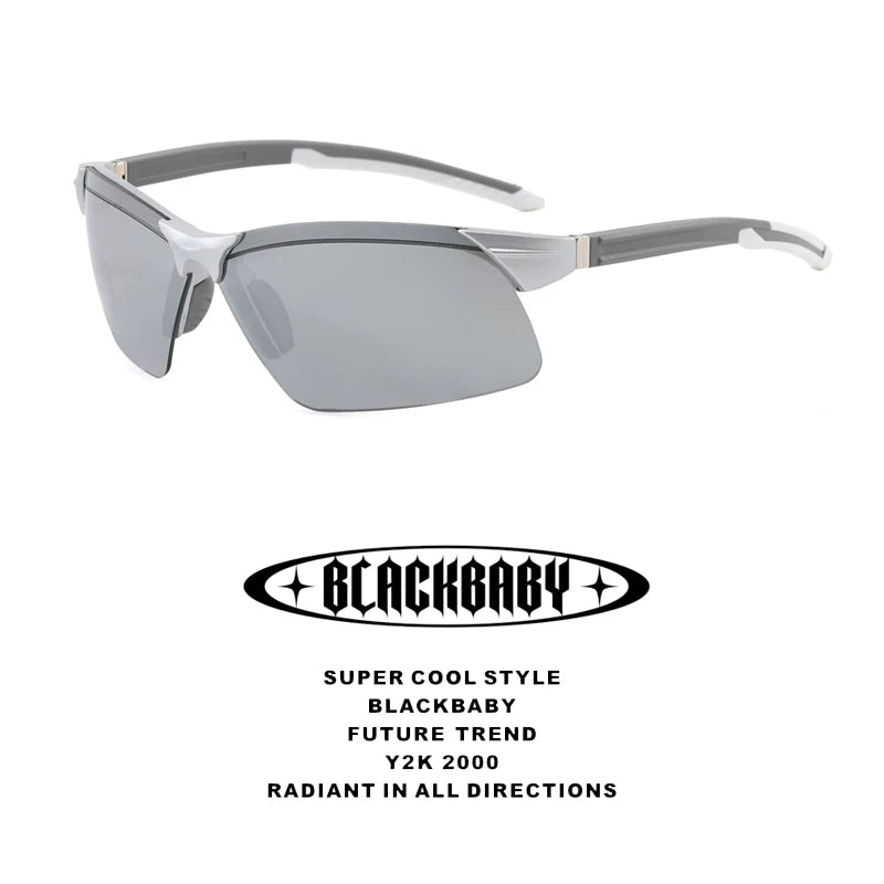 BLACKBABY Future Retro Silver Sunglasses