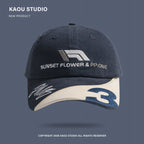 Kac Retro Color-block Embroidered Baseball Cap