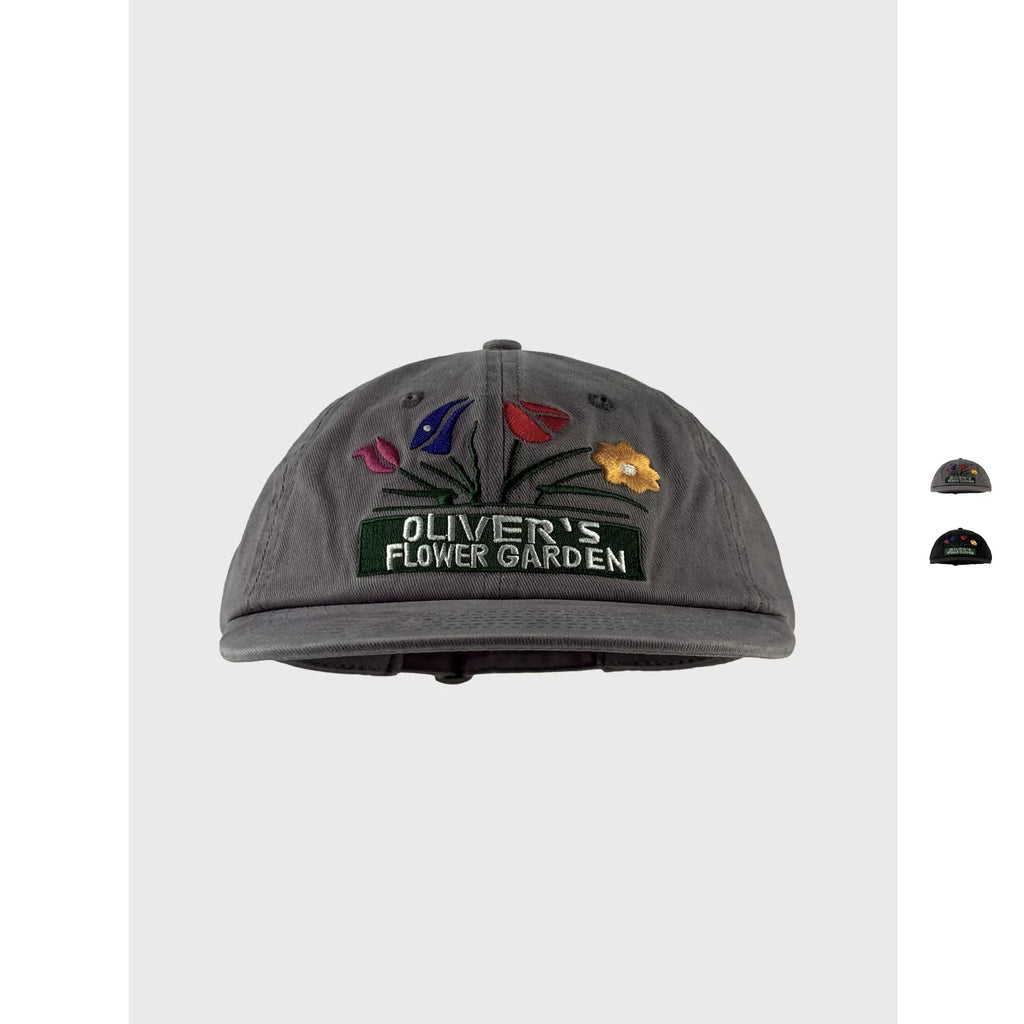 SONDER SHOP Flower Embroidered Flat Brim Hat