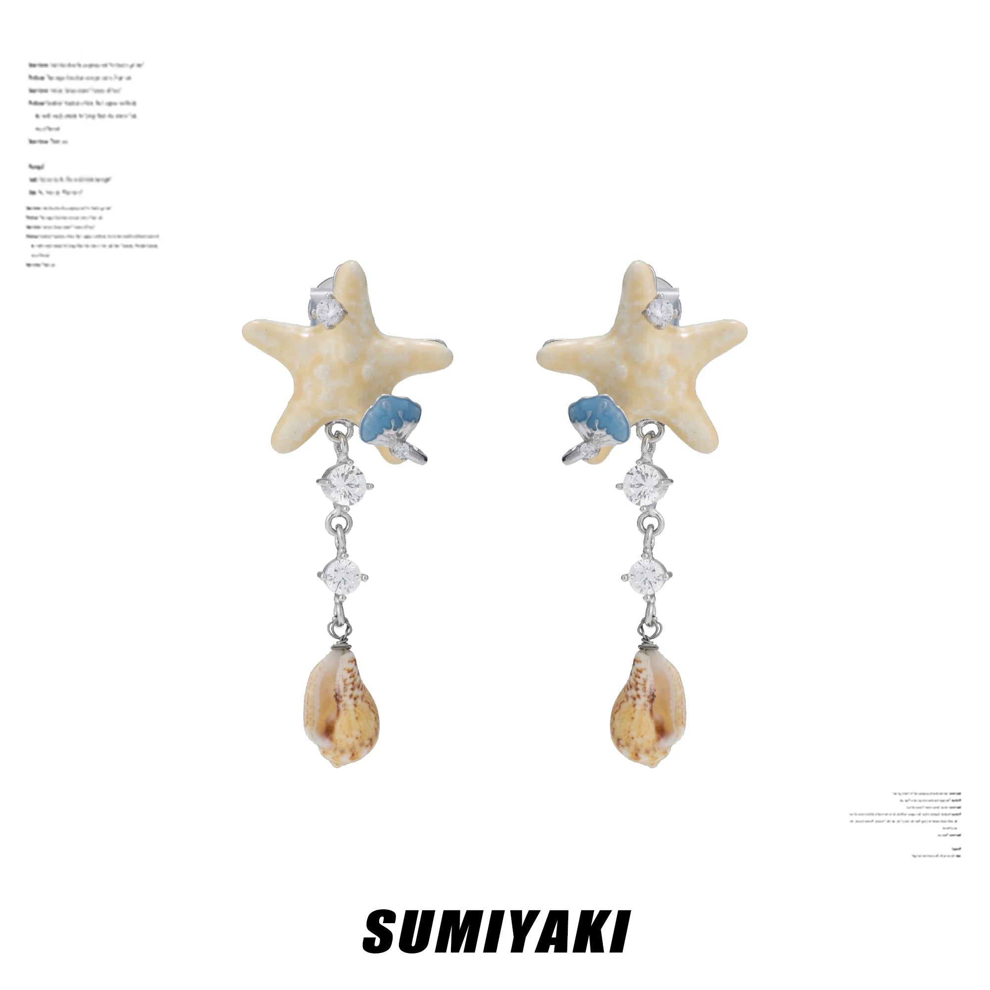 SUMIYAKI Fringed Shell Beaded Earrings