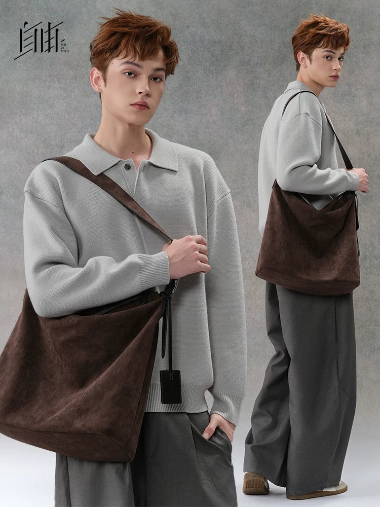 SFREEYA Suede Hobo Crossbody Bag