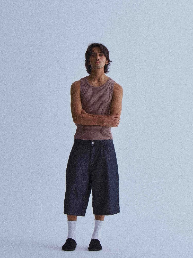 LIBERAFIT Vintage Minimalist Basic Pit Strip Knitted Vest