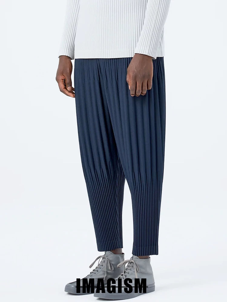 IMAGISM Japanese Pleated Harem Lantern Nine Point Pants JF151