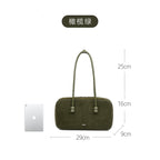 Neeley Suede Beaded Boston Shoulder Bag