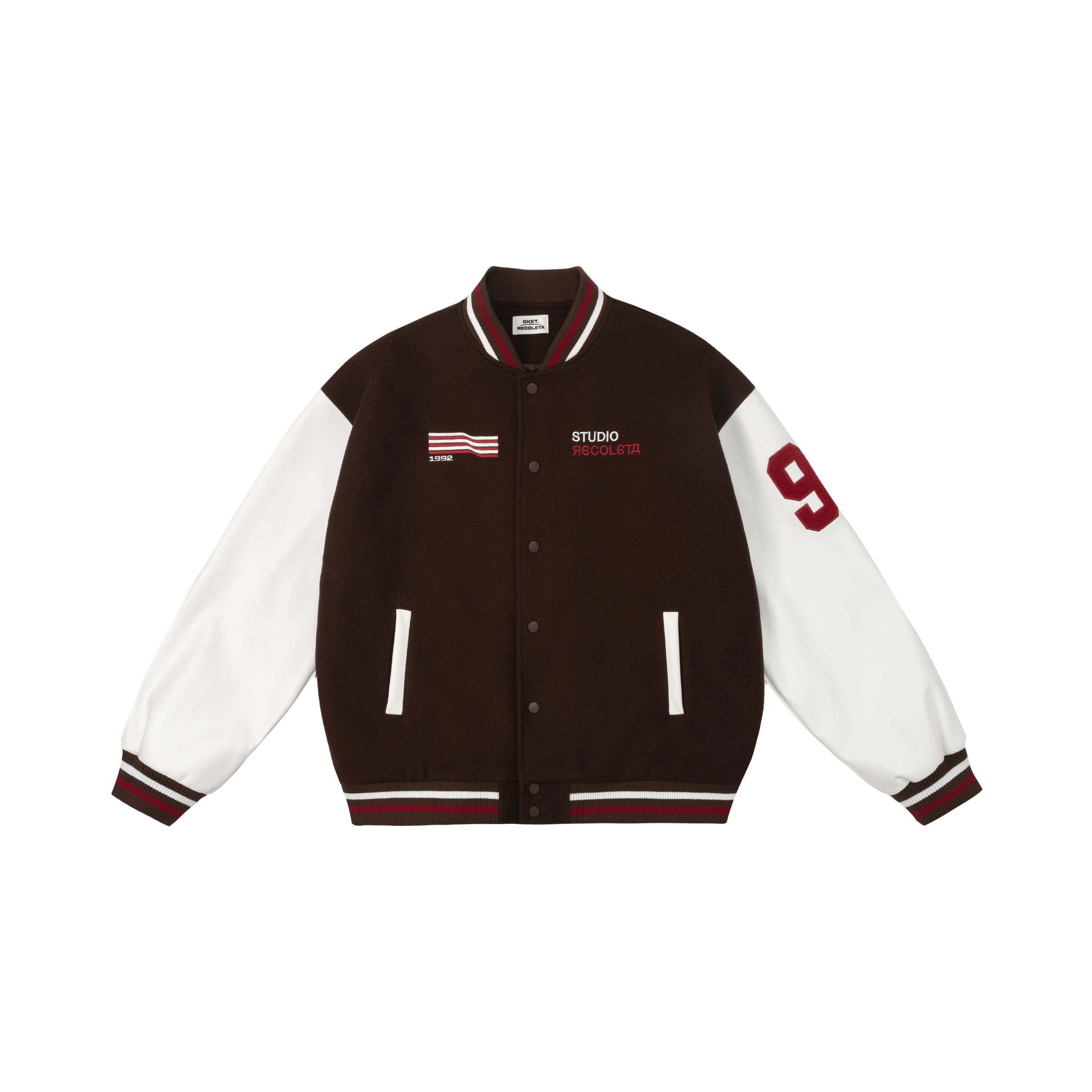 RECOLETA x OKET Towel Embroidered Quilted Baseball Jacket