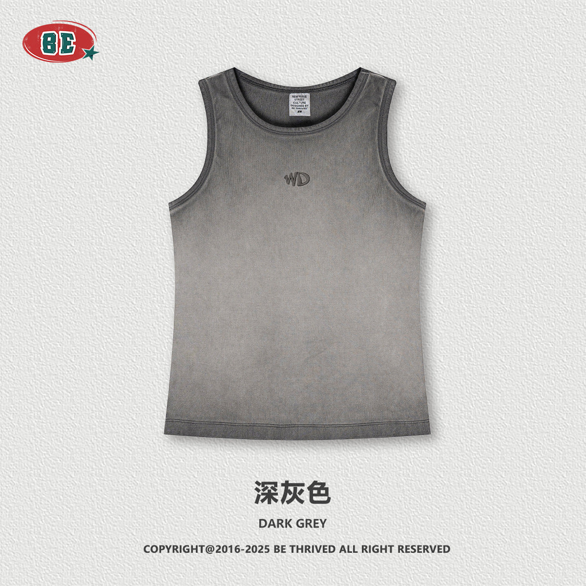 BE Women's Embroidery Logo Slim Fit Vest tee