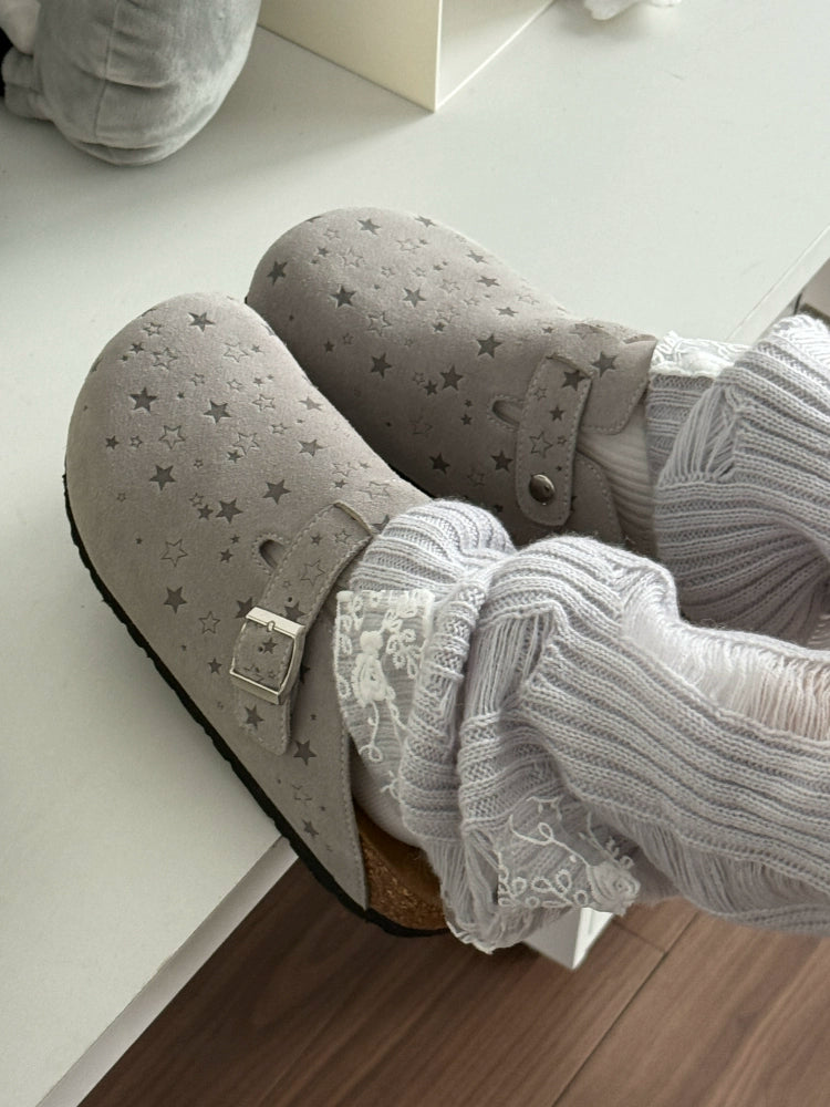 Cat & Sofa Grey Star Birkenstock Closed-Toe Sandals