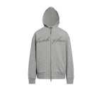 FUNKYFUN 2024AW LOGO Hot Diamond Cardigan Hooded Space Cotton Sweater Jacket