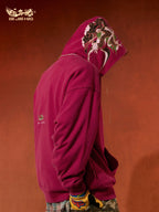 BJHG Retro Distressed Print Oversized Sweatshirt