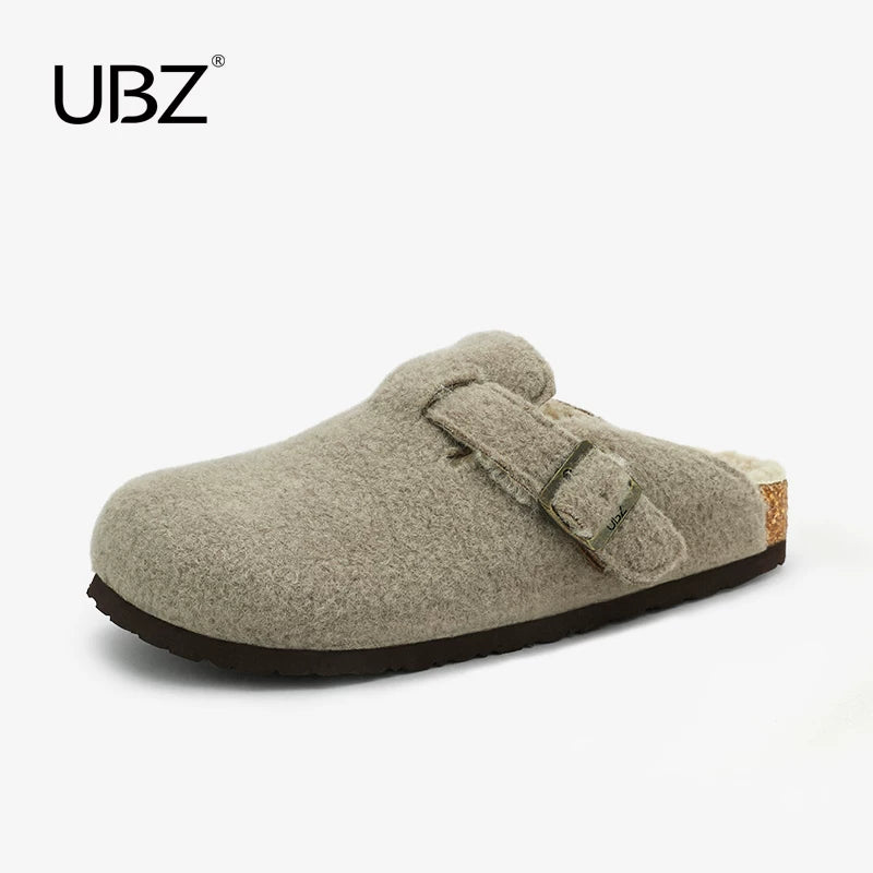 UBZ Felt Half Slippers Velvet Birkenstock Shoes