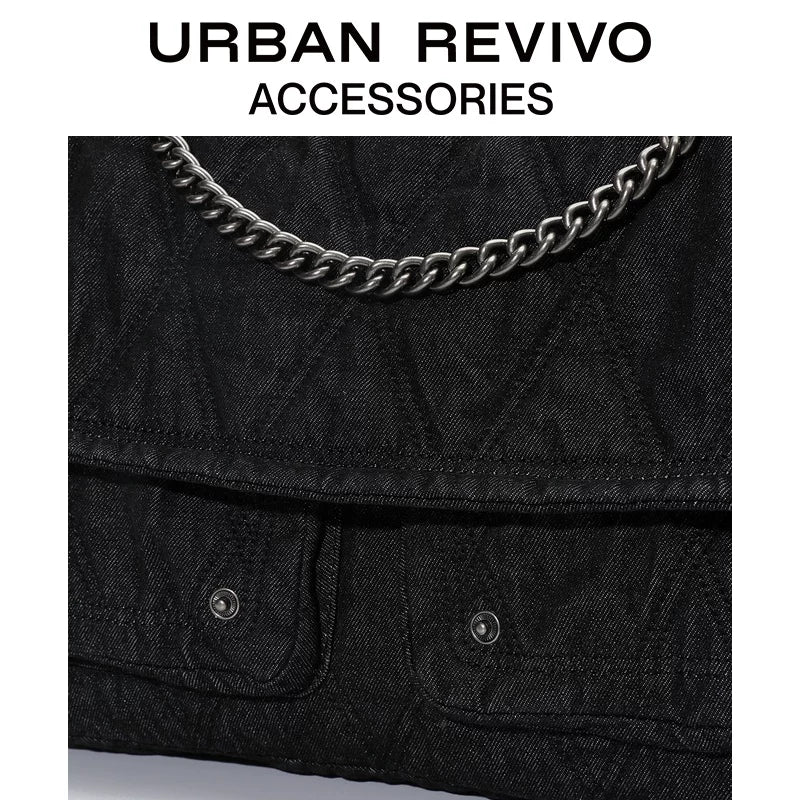Urban Revivo Women's Denim Chain Crossbody Bag