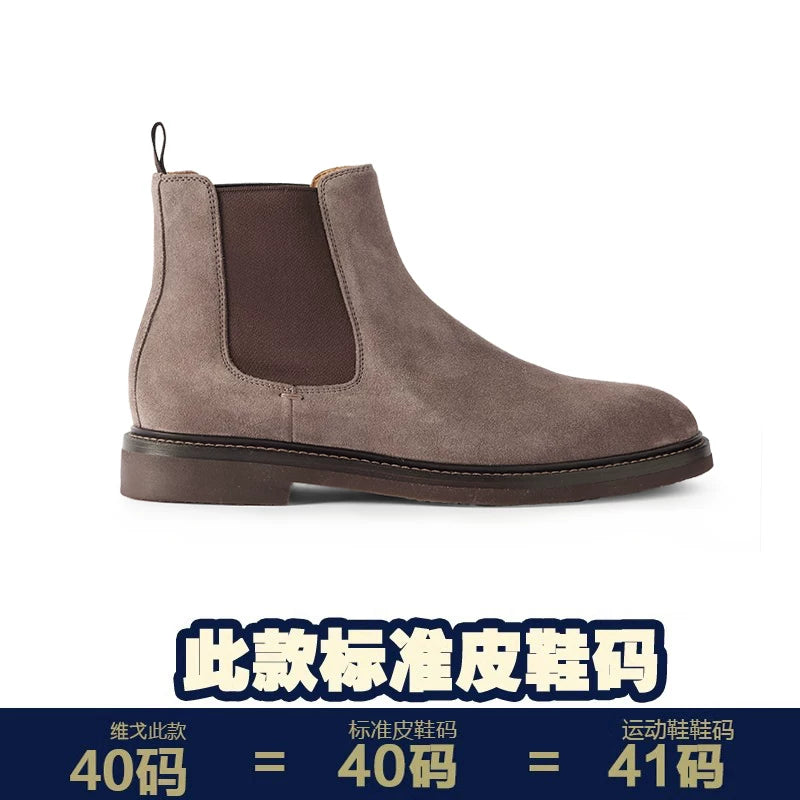 Mid Cut Cowhide Martin Chelsea Boots