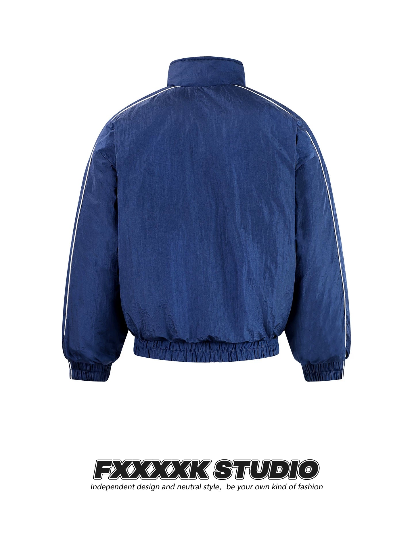 FXK Original Embroidered Letter Splicing Quilted Jacket