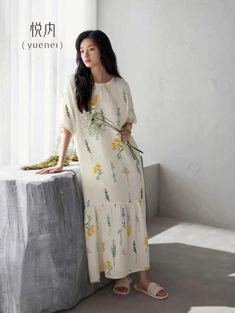 Yuenei Casual Home Nightdress