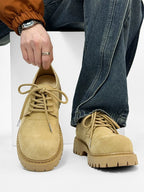 Breathable Derby Low Top Work Suede Shoes