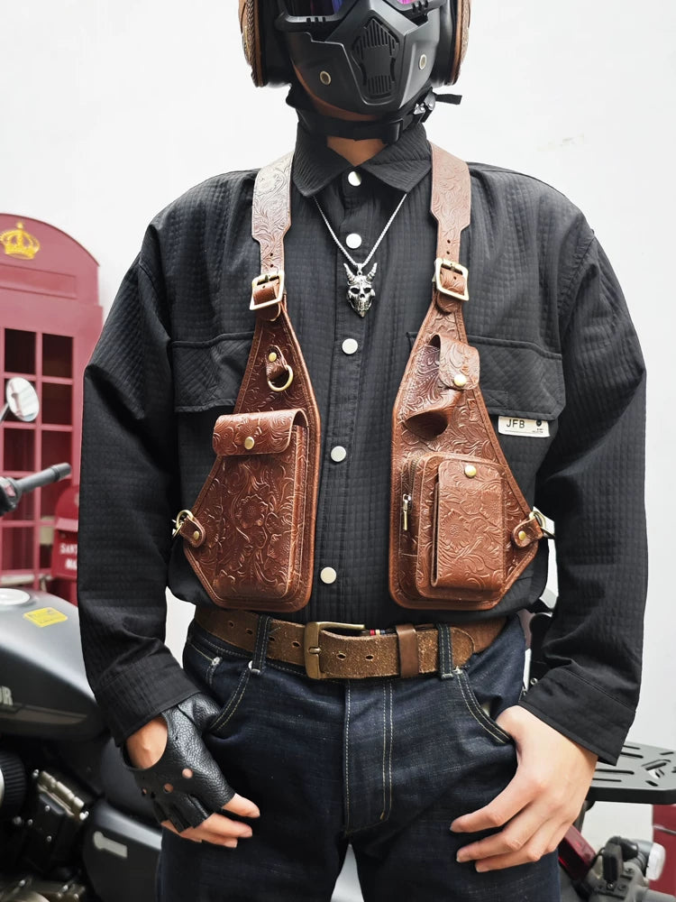Fanguo Leather Workwear Vest Bag